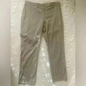 Tommy Hilfiger Women’s Dress Pants Checkered Tan Straight Leg Mid Rise Size 16
